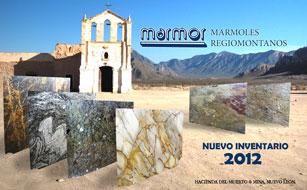 Nuevo catálogo de placas de marmol, granito y quarcitas de marmoles regiomontanos